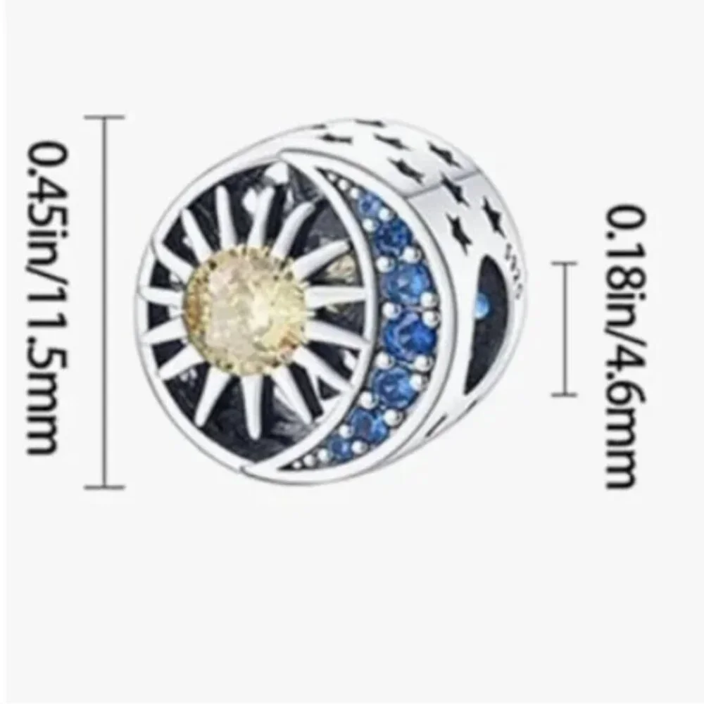 Sun and Moon S925 Sterling Silver compatible with Pandora